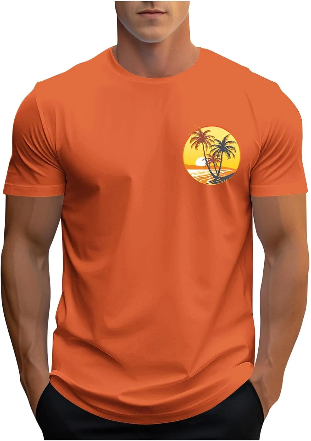 Мужская футболка с гавайским принтом QUNPIU
Мужская футболка с гавайским принтом QUNPIU