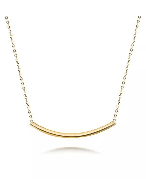 Минималистичное изящное ожерелье с тонкой горизонтальной круглой трубкой, изогнутой в форме стержня, из стерлингового серебра Bling Jewelry, gold
Минималистичное изящное ожерелье с тонкой горизонтальной круглой трубкой, изогнутой в форме стержня, из стерлингового серебра Bling Jewelry, gold