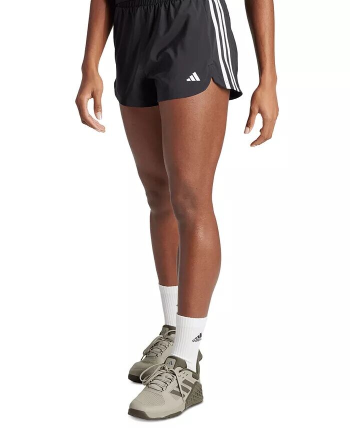 Женские тканые шорты с высокой посадкой и 3 полосками для тренинга Pacer adidas, черный
Женские тканые шорты с высокой посадкой и 3 полосками для тренинга Pacer adidas, черный