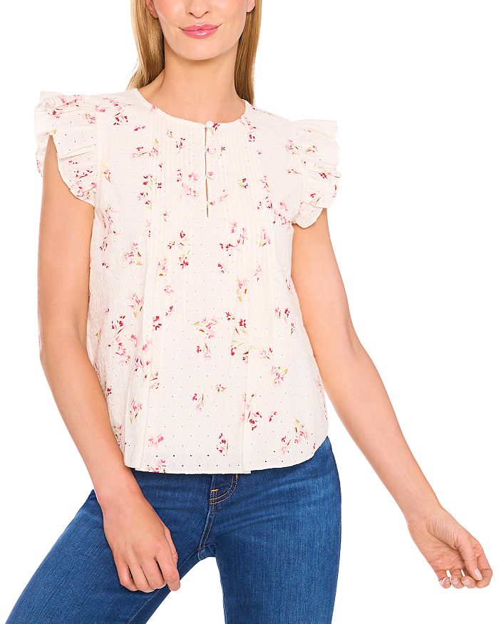 Блузка с защипами и рюшами CeCe, белый
Блузка с защипами и рюшами CeCe, белый