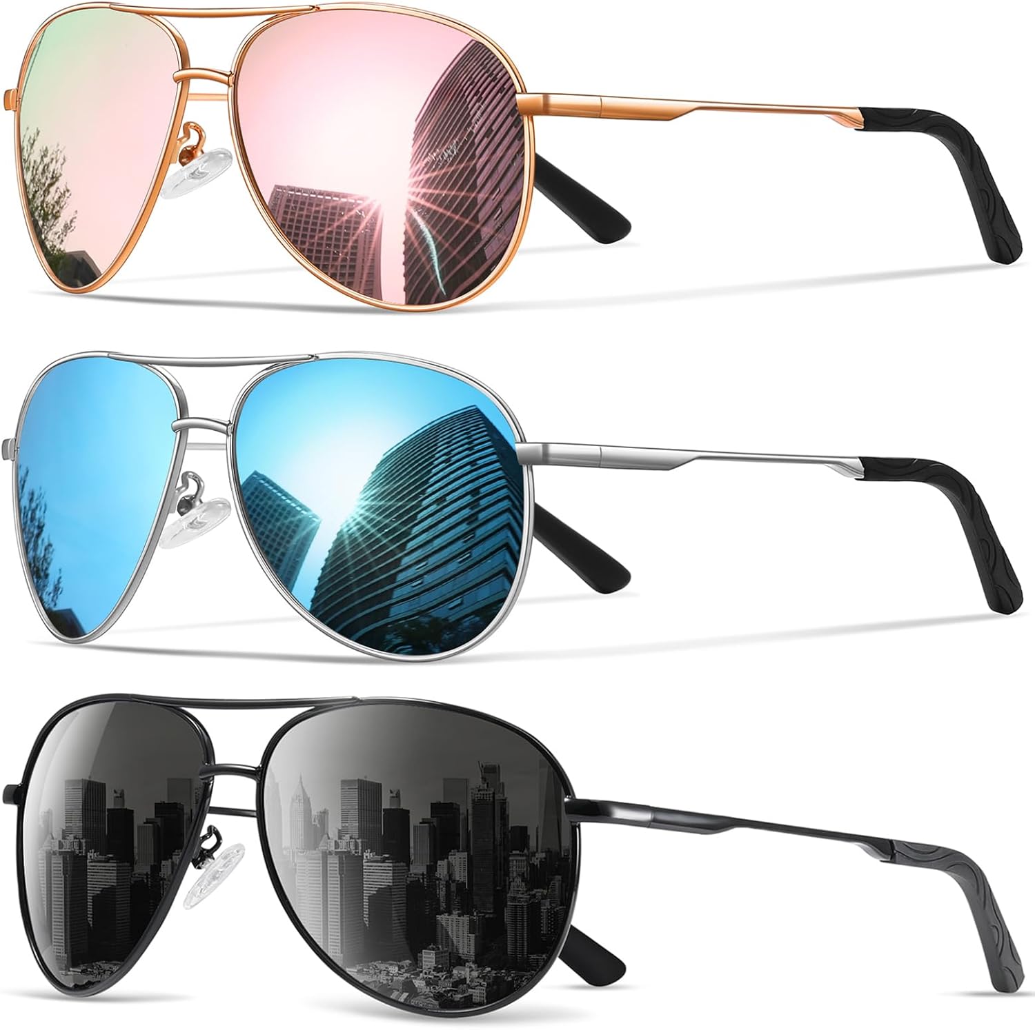 Солнцезащитные очки для мужчин, поляризованные, авиаторские, для мужчин и женщин, для рыбалки, вождения, с металлической оправой и защитой от УФ-излучения UV400 phikttu, B2-black+blue+pink
Солнцезащитные очки для мужчин, поляризованные, авиаторские, для мужчин и женщин, для рыбалки, вождения, с металлической оправой и защитой от УФ-излучения UV400 phikttu, B2-black+blue+pink