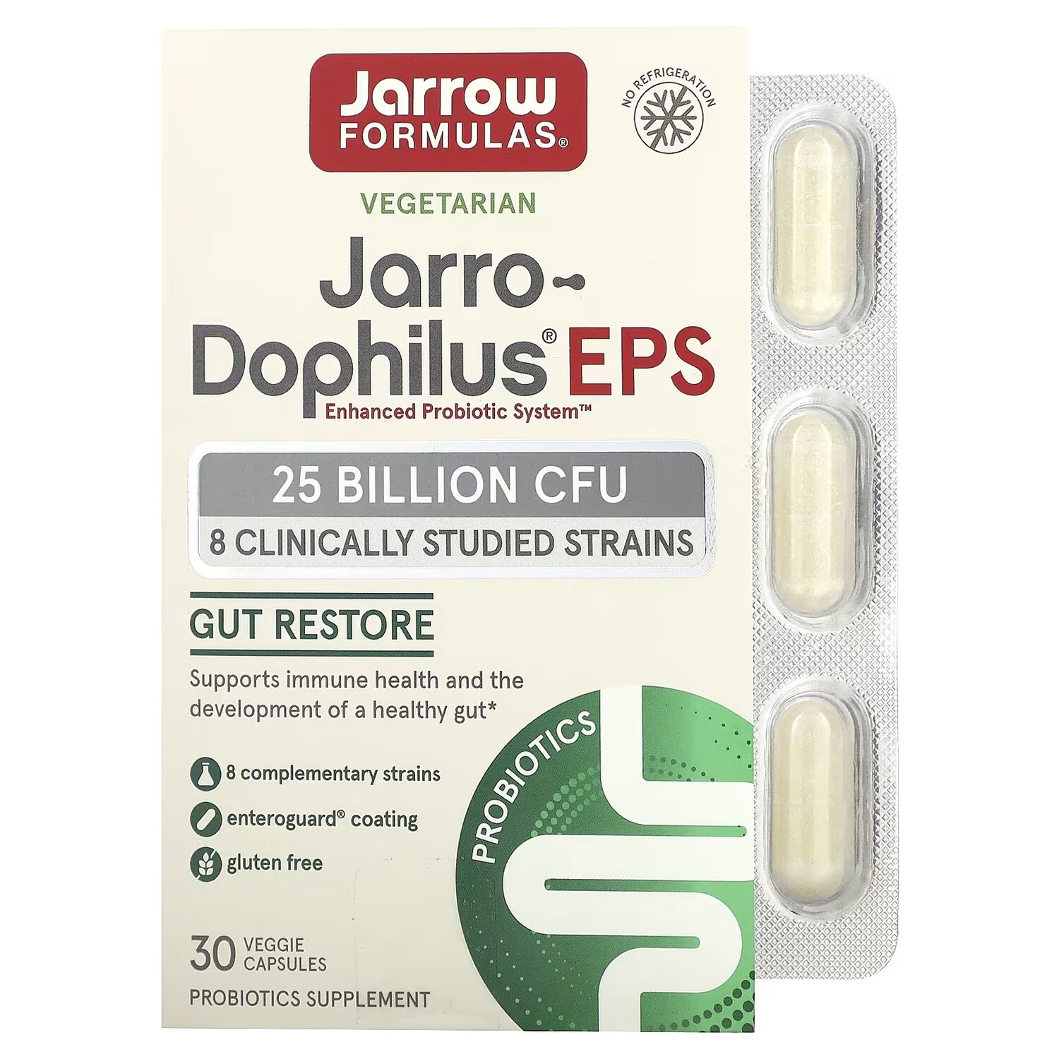 Добавка с пробиотиком Jarrow Formulas Jarro-Dophilus EPS, 30 растительных капсул 
Добавка с пробиотиком Jarrow Formulas Jarro-Dophilus EPS, 30 растительных капсул