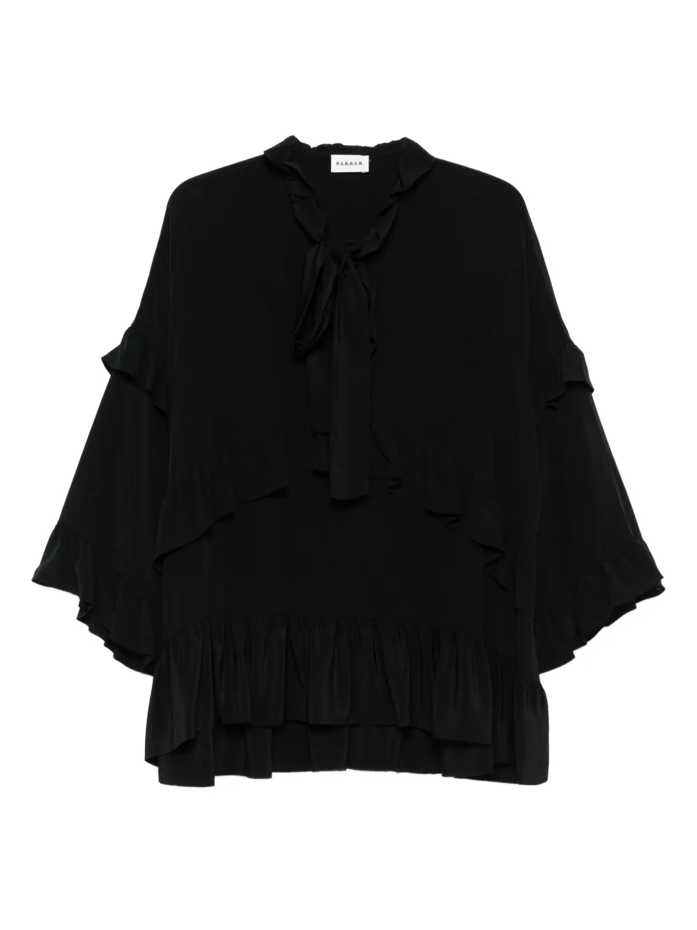 Топ с оборками и завязками P.A.R.O.S.H., черный
Топ с оборками и завязками P.A.R.O.S.H., черный