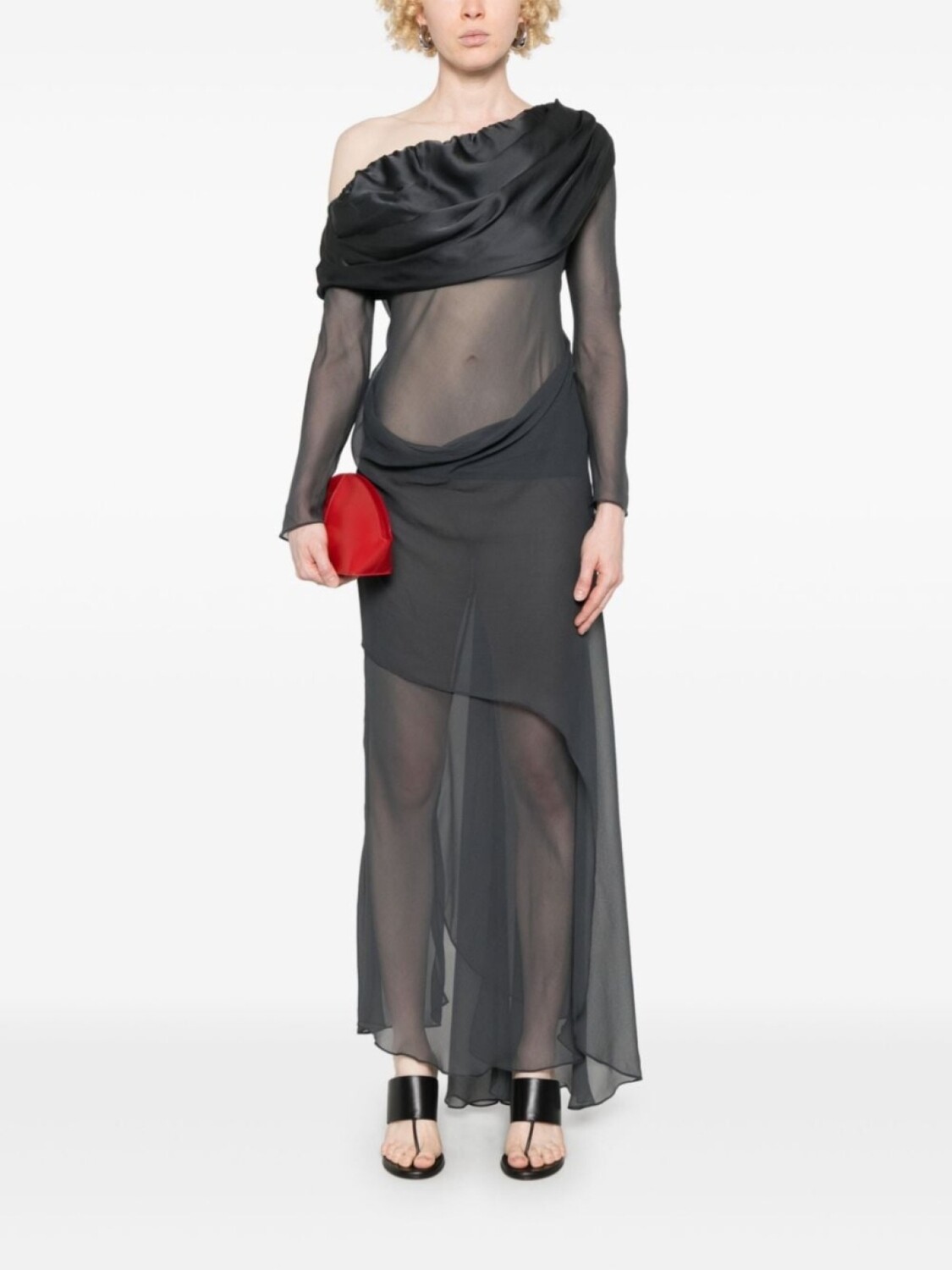 Прозрачное макси-платье Christopher Esber, серый
Прозрачное макси-платье Christopher Esber, серый