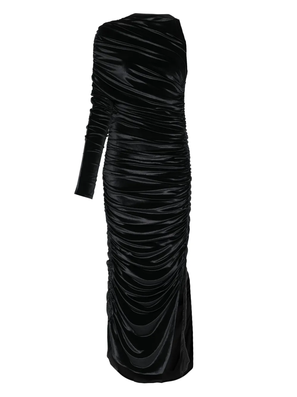 Платье миди с драпировкой на одно плечо Mugler, черный
Платье миди с драпировкой на одно плечо Mugler, черный