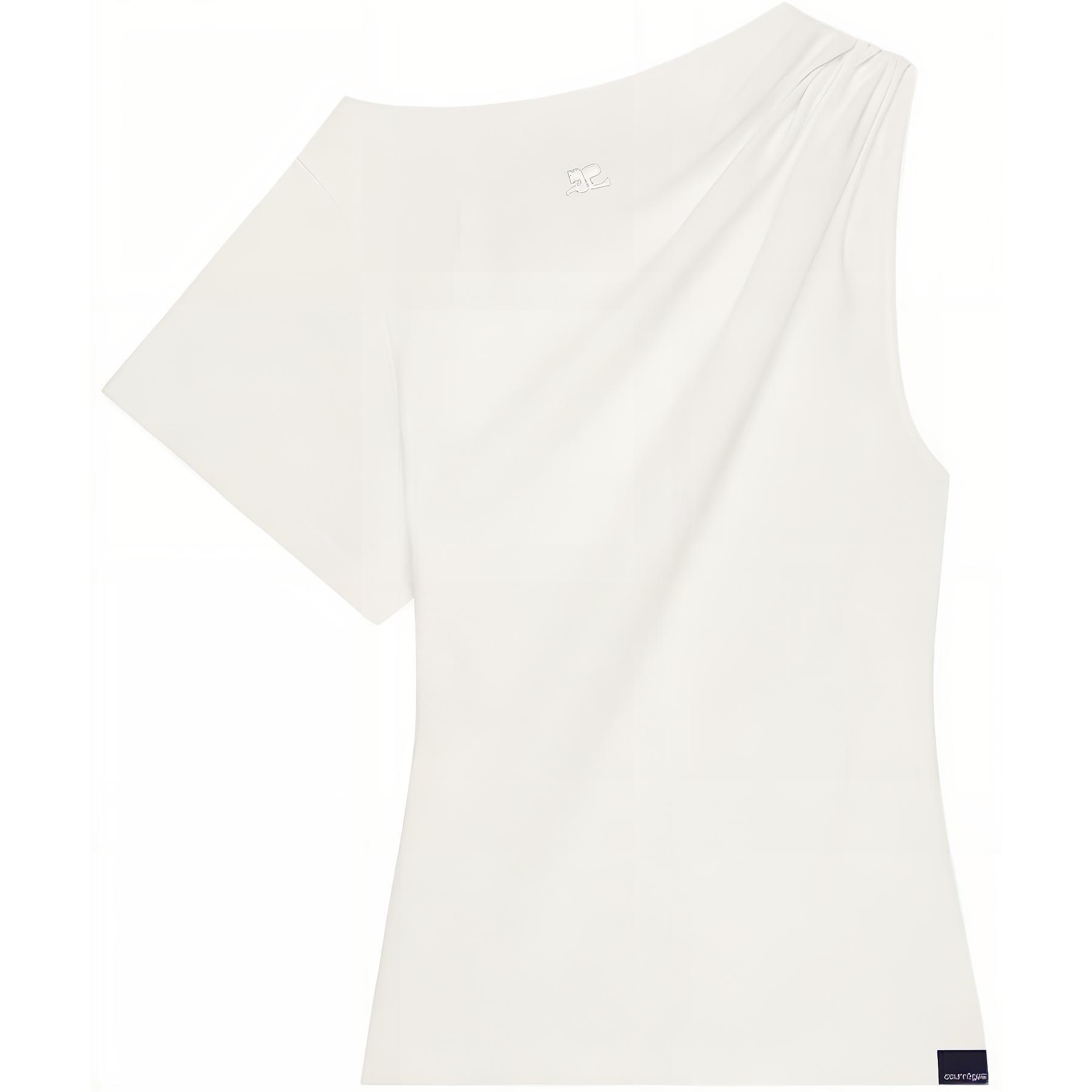 Футболка Courrèges асимметричная с драпировкой COURREGES, белый
Футболка Courrèges асимметричная с драпировкой COURREGES, белый