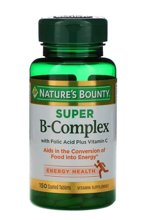Комплекс витаминов группы В Nature's Bountyс фолиевой кислотой и витамином С, 150 таблеток
Комплекс витаминов группы В Nature's Bountyс фолиевой кислотой и витамином С, 150 таблеток