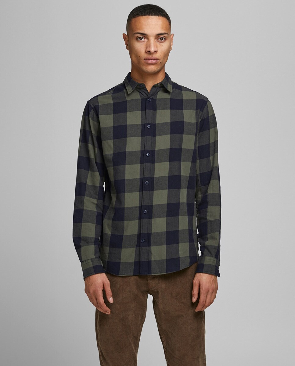 Мужская узкая коричневая рубашка в клетку BCI из хлопка Jack & Jones, коричневый
Мужская узкая коричневая рубашка в клетку BCI из хлопка Jack & Jones, коричневый