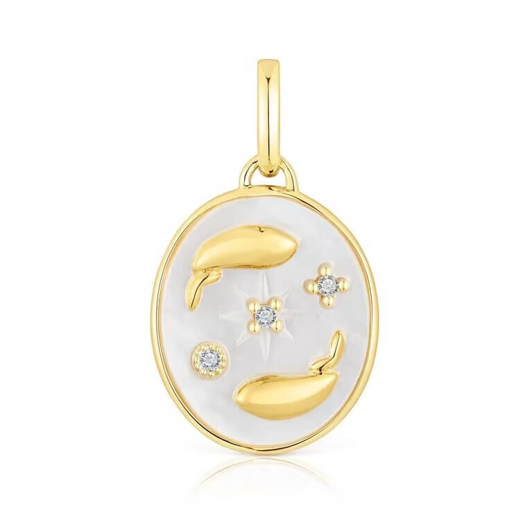 Подвеска Tous Horoscope Pisces, серебро позолоченное/перламутр/топазы
Подвеска Tous Horoscope Pisces, серебро позолоченное/перламутр/топазы