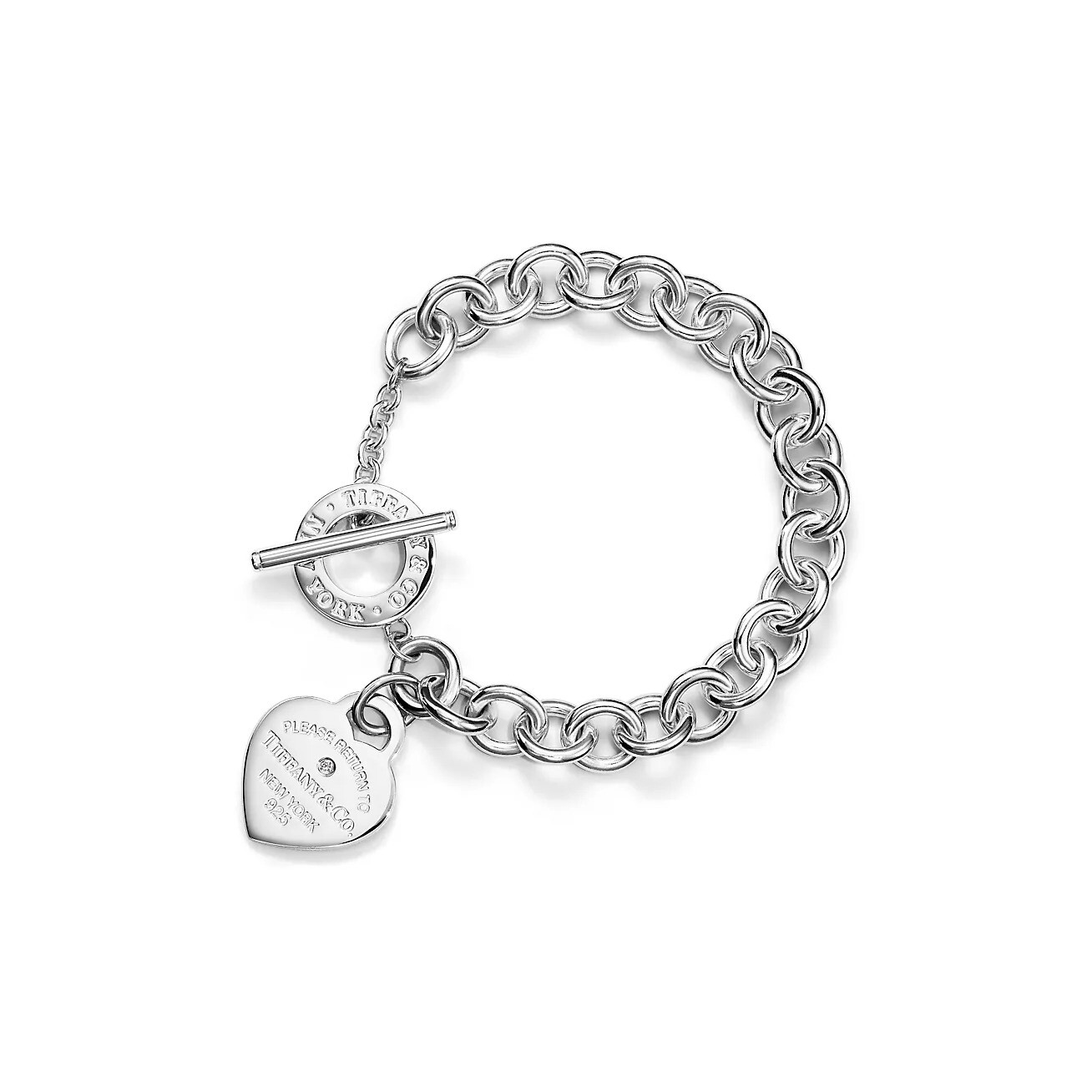 Браслет Tiffany & Co. Return to Tiffany Heart Tag, серебро/бриллиант
Браслет Tiffany & Co. Return to Tiffany Heart Tag, серебро/бриллиант