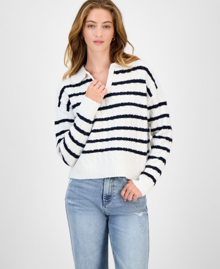 Детский полосатый свитер крупной вязки с воротником Hooked Up by IOT, Egret/navy Blazer
Детский полосатый свитер крупной вязки с воротником Hooked Up by IOT, Egret/navy Blazer