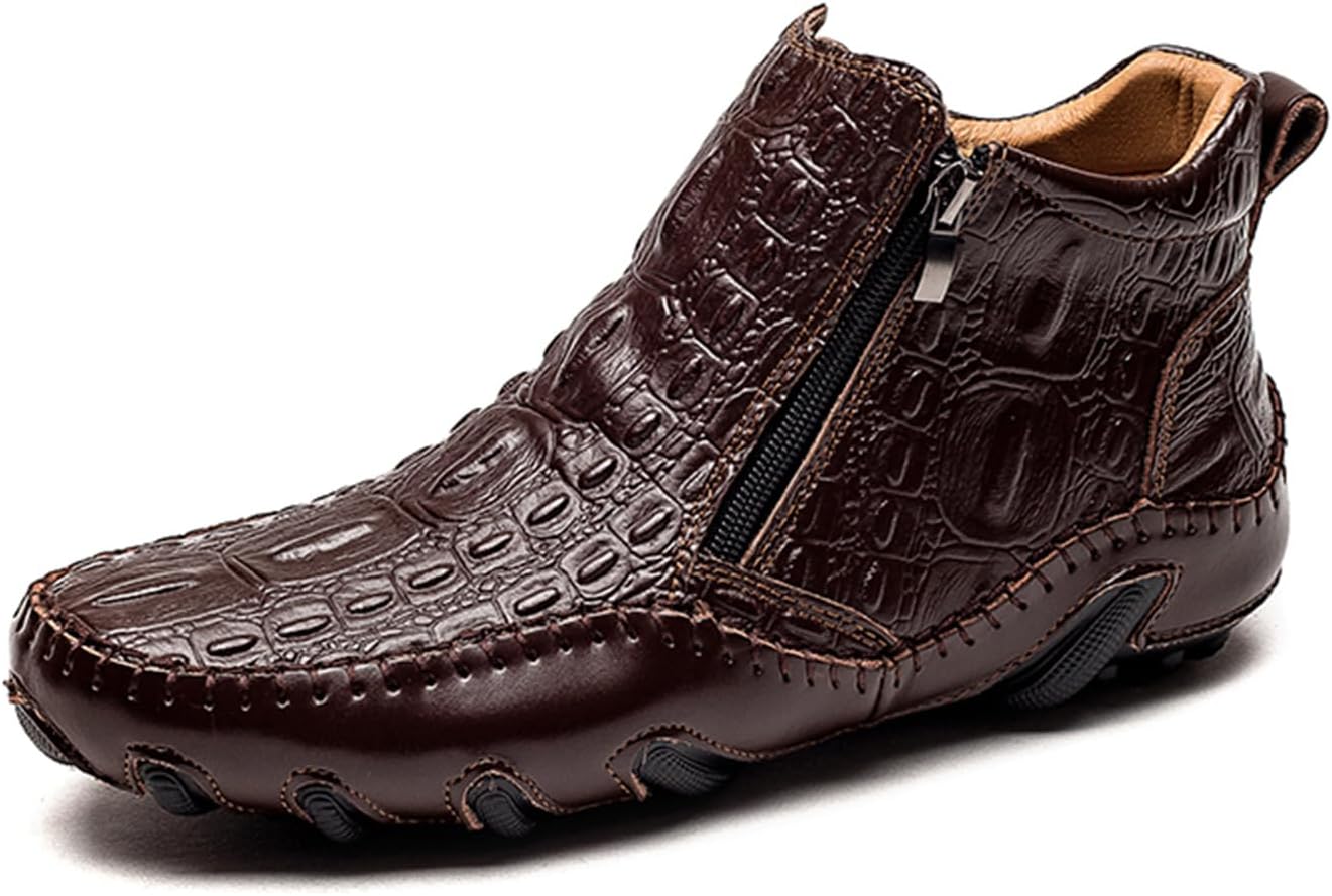 Мужские зимние челси ботинки с боковой молнией, вечерние формальные ботинки, модные с узором под крокодила, наружные нескользящие высокие ботинки с меховой подкладкой Generic, коричневый
Мужские зимние челси ботинки с боковой молнией, вечерние формальные ботинки, модные с узором под крокодила, наружные нескользящие высокие ботинки с меховой подкладкой Generic, коричневый