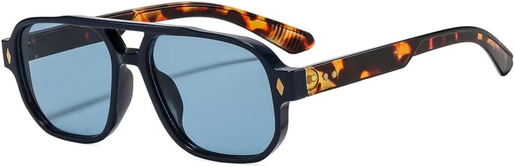 Ретро-солнцезащитные очки квадратной формы с двойным дужком для женщин, роскошные, с леопардовым принтом, универсальные, для активного отдыха, модные, для мужчин, с защитой от УФ-излучения UV400 UATXTAU, Black Blue
Ретро-солнцезащитные очки квадратной формы с двойным дужком для женщин, роскошные, с леопардовым принтом, универсальные, для активного отдыха, модные, для мужчин, с защитой от УФ-излучения UV400 UATXTAU, Black Blue