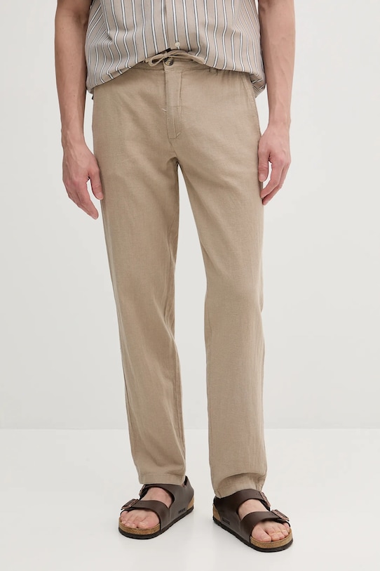 Льняные брюки Lindbergh, бежевый 
Льняные брюки Lindbergh, бежевый