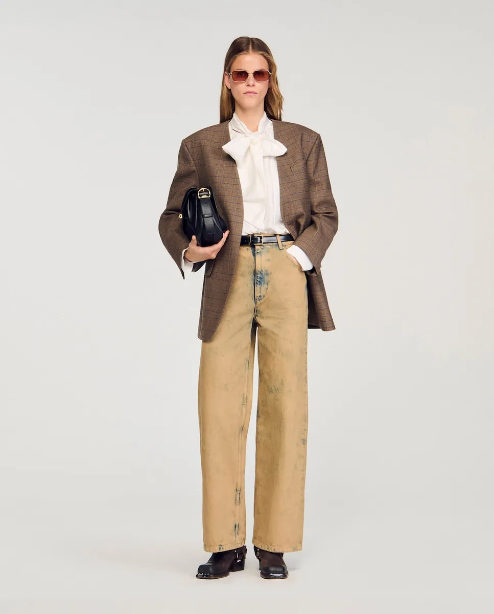 Широкие женские джинсы, выцветшие Sandro
Широкие женские джинсы, выцветшие Sandro