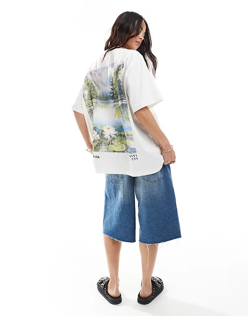 Футболка оверсайз с изображением кувшинок в кремово-белом цвете ASOS DESIGN
Футболка оверсайз с изображением кувшинок в кремово-белом цвете ASOS DESIGN