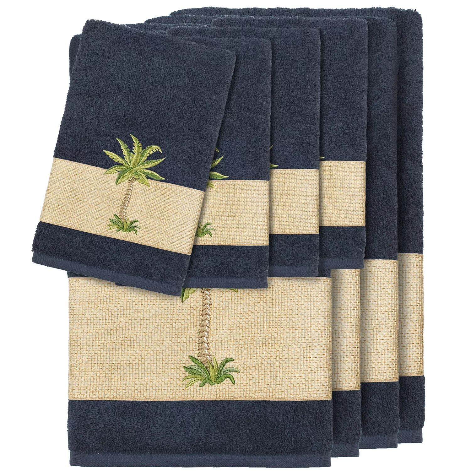 Linum Home Textiles Набор полотенец Colton с украшением из 8 предметов, темно-синий
Linum Home Textiles Набор полотенец Colton с украшением из 8 предметов, темно-синий