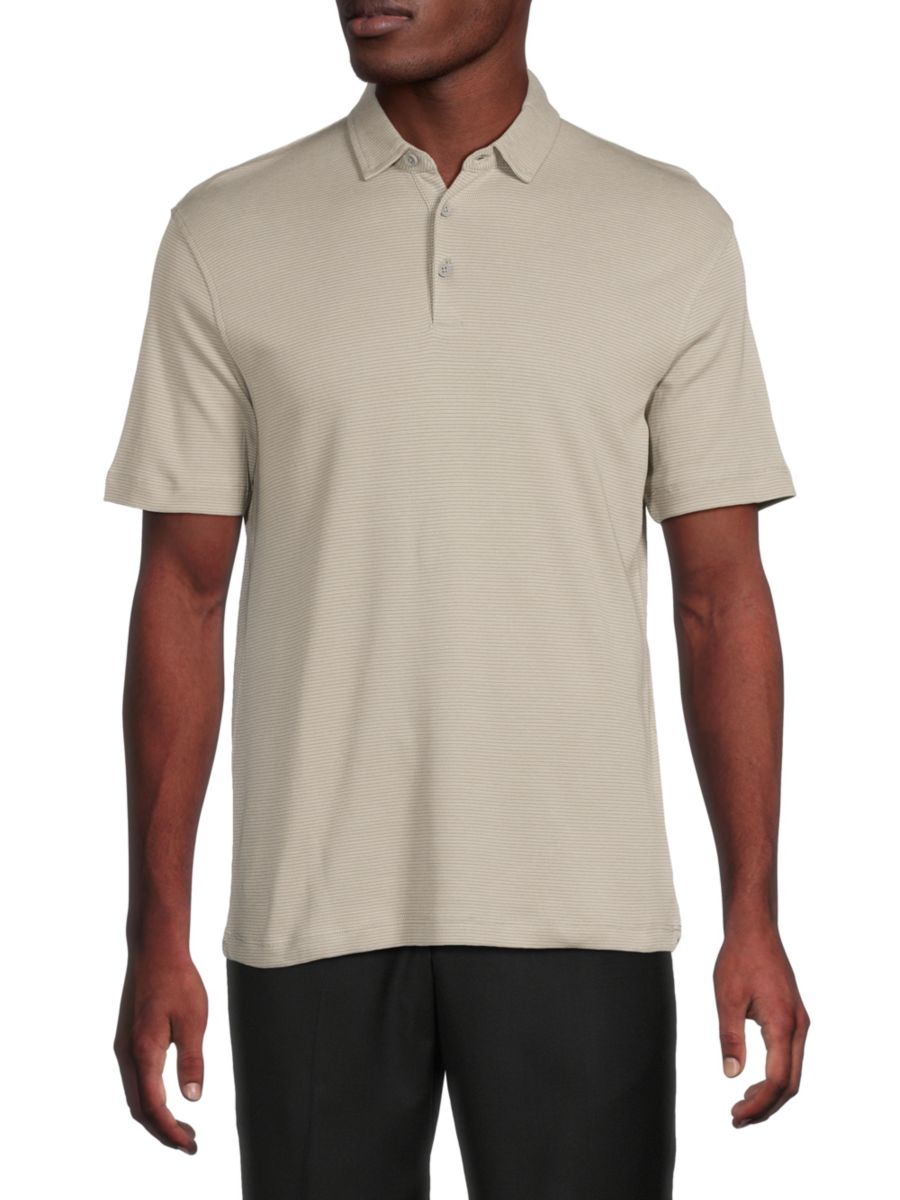 Рубашка-поло из фактурной хлопковой смеси Kenneth Cole, серый 
Рубашка-поло из фактурной хлопковой смеси Kenneth Cole, серый