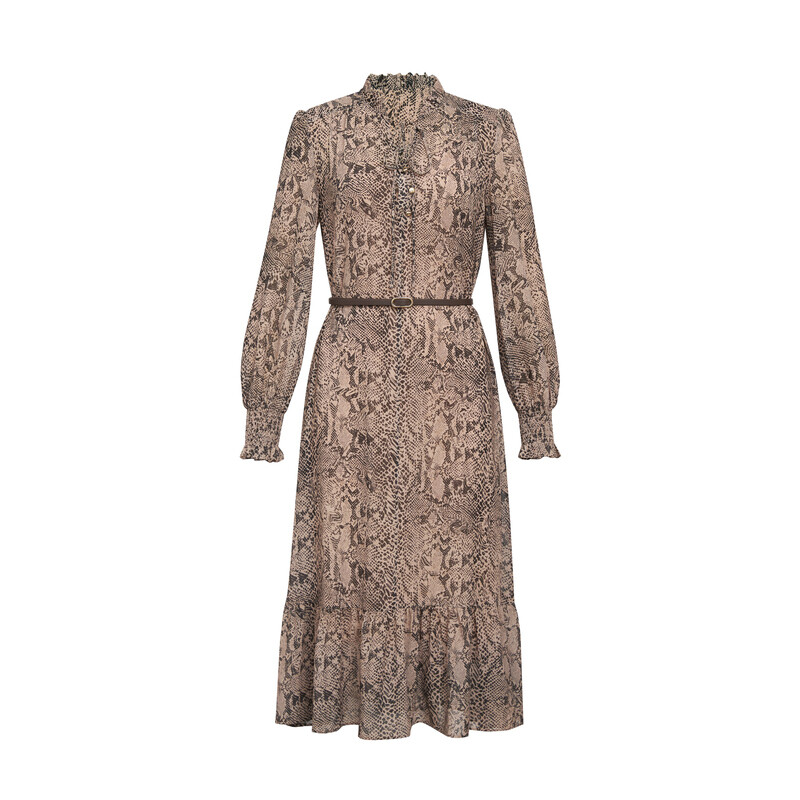 Платье шифо Deep Breath с поясом, кофейный
Платье шифо Deep Breath с поясом, кофейный