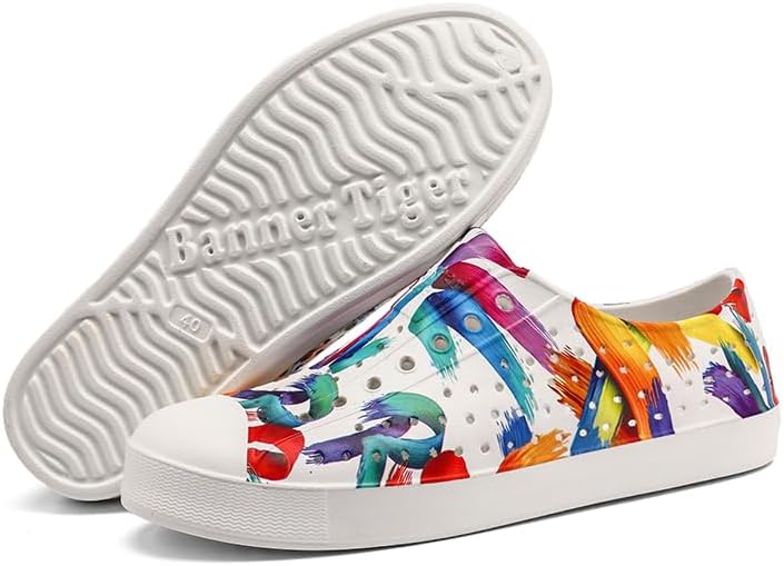 Мужские садовые сабо CERYTHRINA: дышащие повседневные тапочки с принтом - сандалии на шнурках с сетчатыми отверстиями - обувь для дома/улицы, пляжа и душа для обоих полов, Rainbow
Мужские садовые сабо CERYTHRINA: дышащие повседневные тапочки с принтом - сандалии на шнурках с сетчатыми отверстиями - обувь для дома/улицы, пляжа и душа для обоих полов, Rainbow