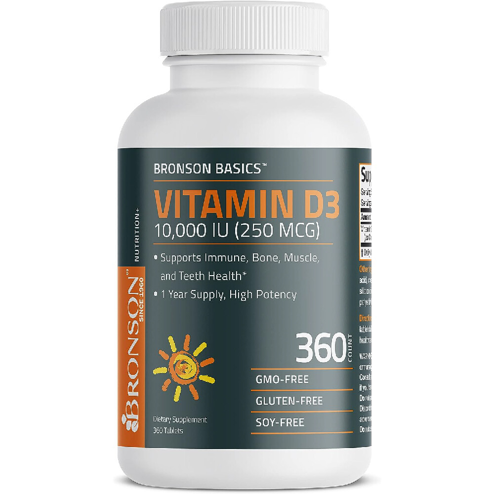 Витамин D3 Bronson Vitamin Year Supply for Healthy Muscle Function and Immune Support, 10 000 МЕ (250 мкг), 360шт
Витамин D3 Bronson Vitamin Year Supply for Healthy Muscle Function and Immune Support, 10 000 МЕ (250 мкг), 360шт