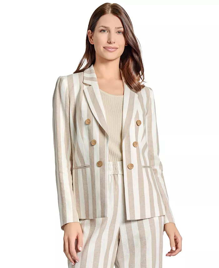 Женский полосатый блейзер с открытым передом Jones New York, коричневый/бежевый
Женский полосатый блейзер с открытым передом Jones New York, коричневый/бежевый