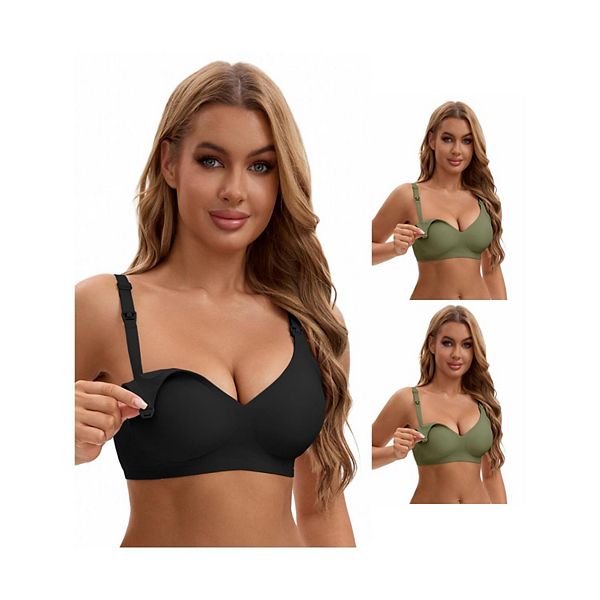 3 упаковки бюстгальтера для кормления без косточек с передней застежкой Inspire Chic, Black Green
3 упаковки бюстгальтера для кормления без косточек с передней застежкой Inspire Chic, Black Green