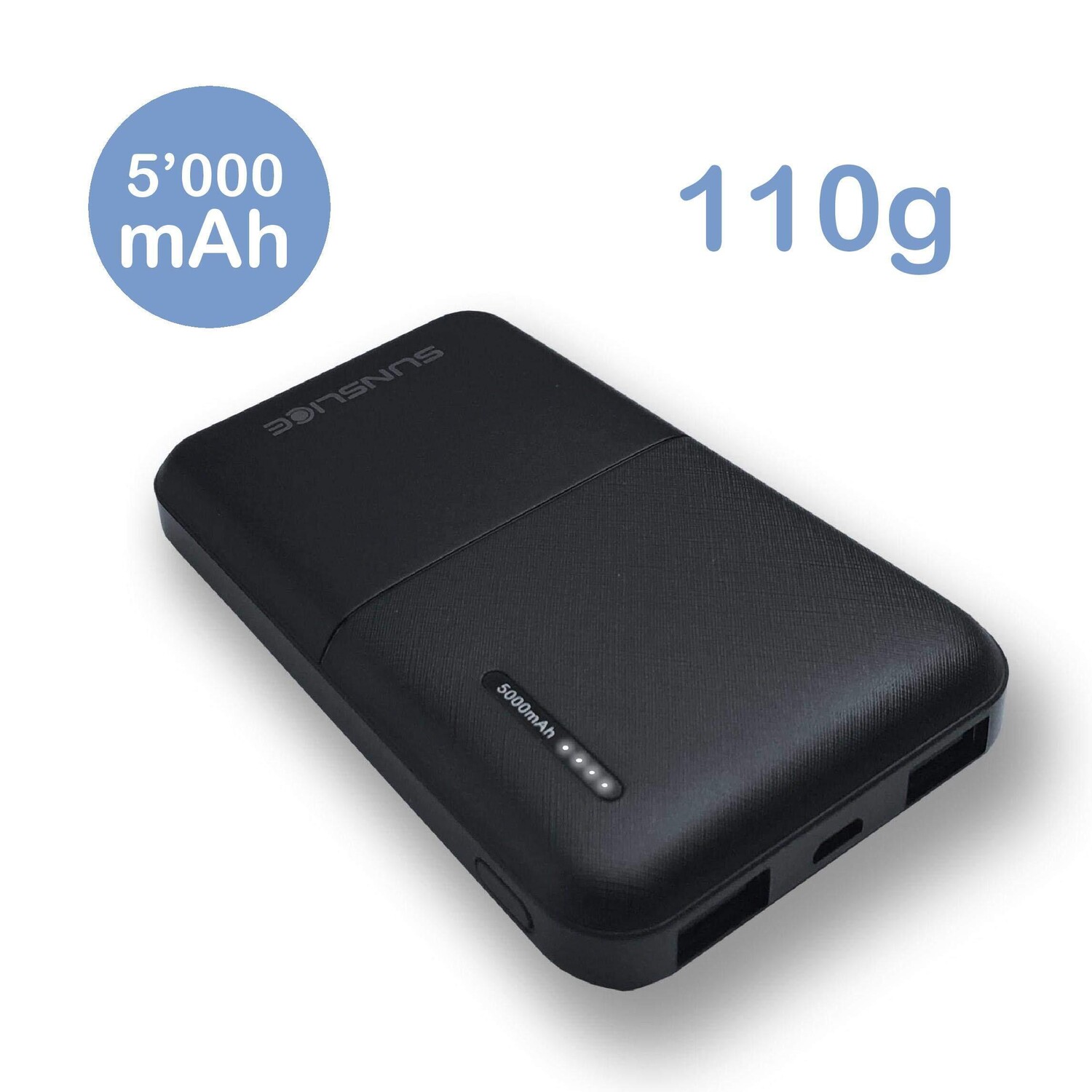 Повербанк Sunslice Gravity 5000 мАч, черный
Повербанк Sunslice Gravity 5000 мАч, черный