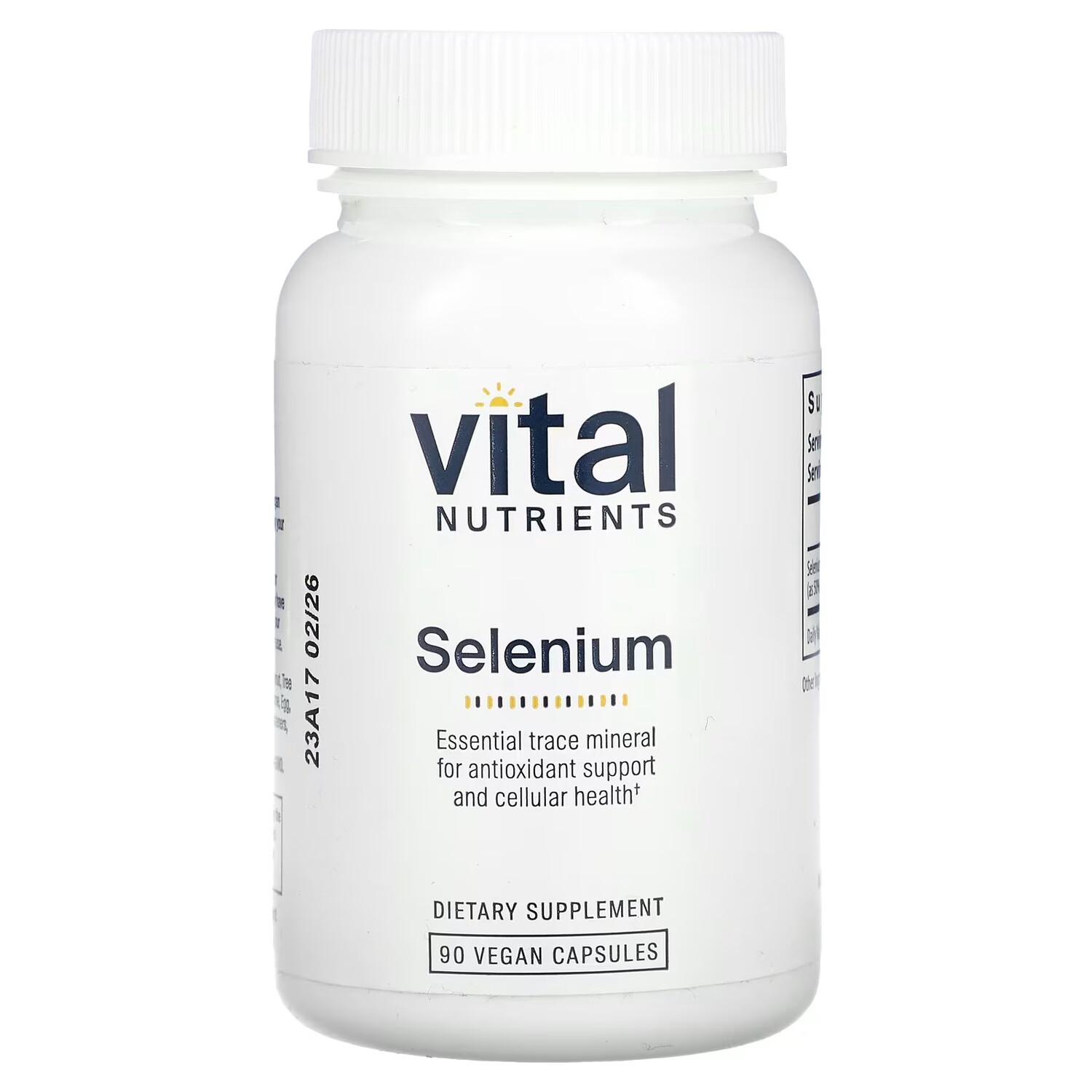 Добавка Vital Nutrients Selenium, 90 веганских капсул
Добавка Vital Nutrients Selenium, 90 веганских капсул