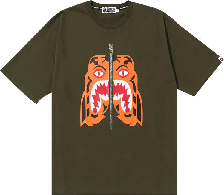 Футболка BAPE Tiger Relaxed Fit Tee 'Green', зеленый 
Футболка BAPE Tiger Relaxed Fit Tee 'Green', зеленый
