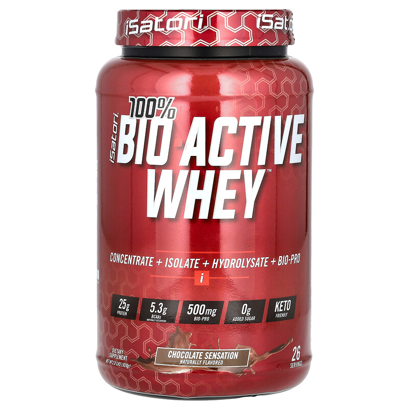 Isatori, 100% Bio Active Whey, сыворотка Bio Active, со вкусом шоколада, 928 г (2 фунта)
Isatori, 100% Bio Active Whey, сыворотка Bio Active, со вкусом шоколада, 928 г (2 фунта)