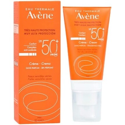 Солнцезащитный крем для лица Spf50+ без отдушек 50мл, Avene
Солнцезащитный крем для лица Spf50+ без отдушек 50мл, Avene