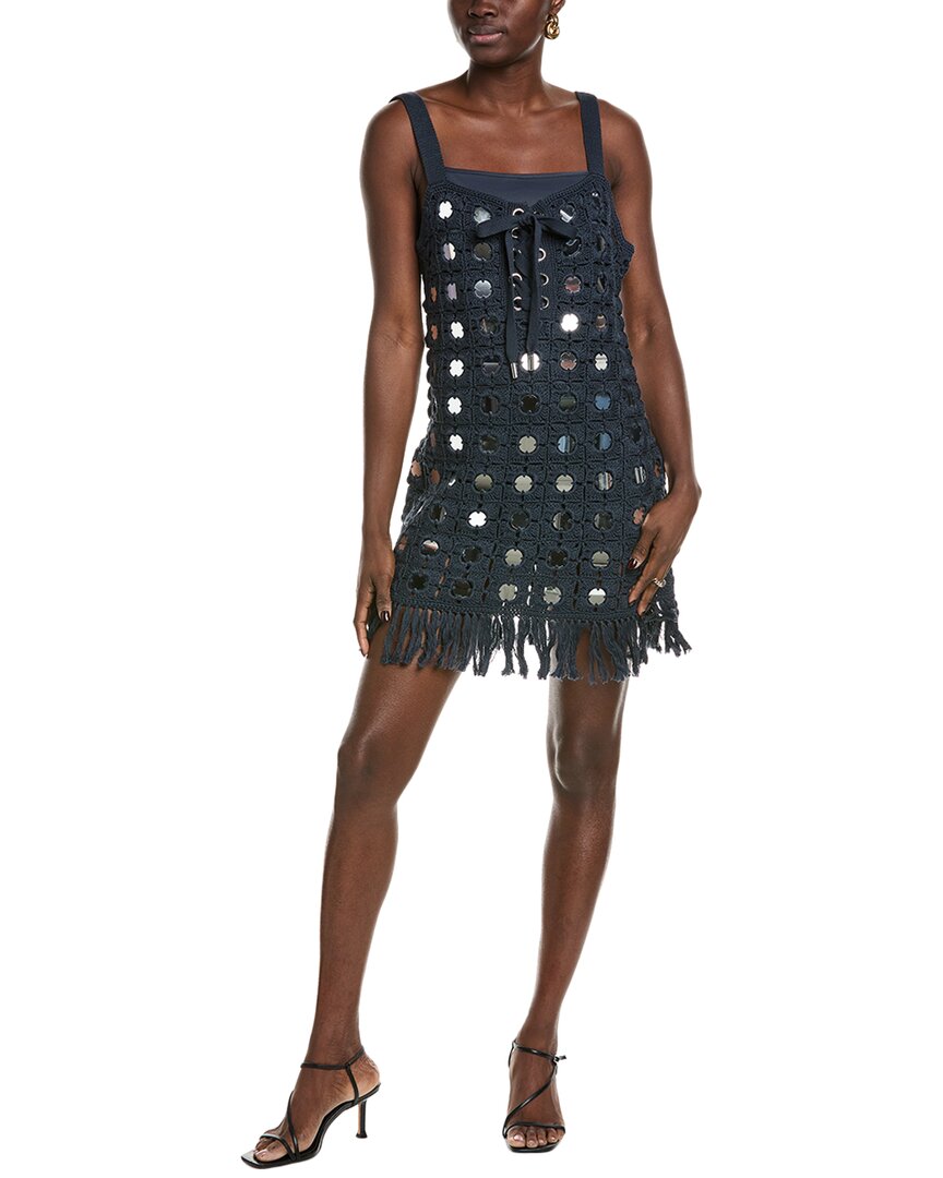 Мини-платье TOCCIN Brinkley Mirror со шнуровкой и бахромой, синий
Мини-платье TOCCIN Brinkley Mirror со шнуровкой и бахромой, синий