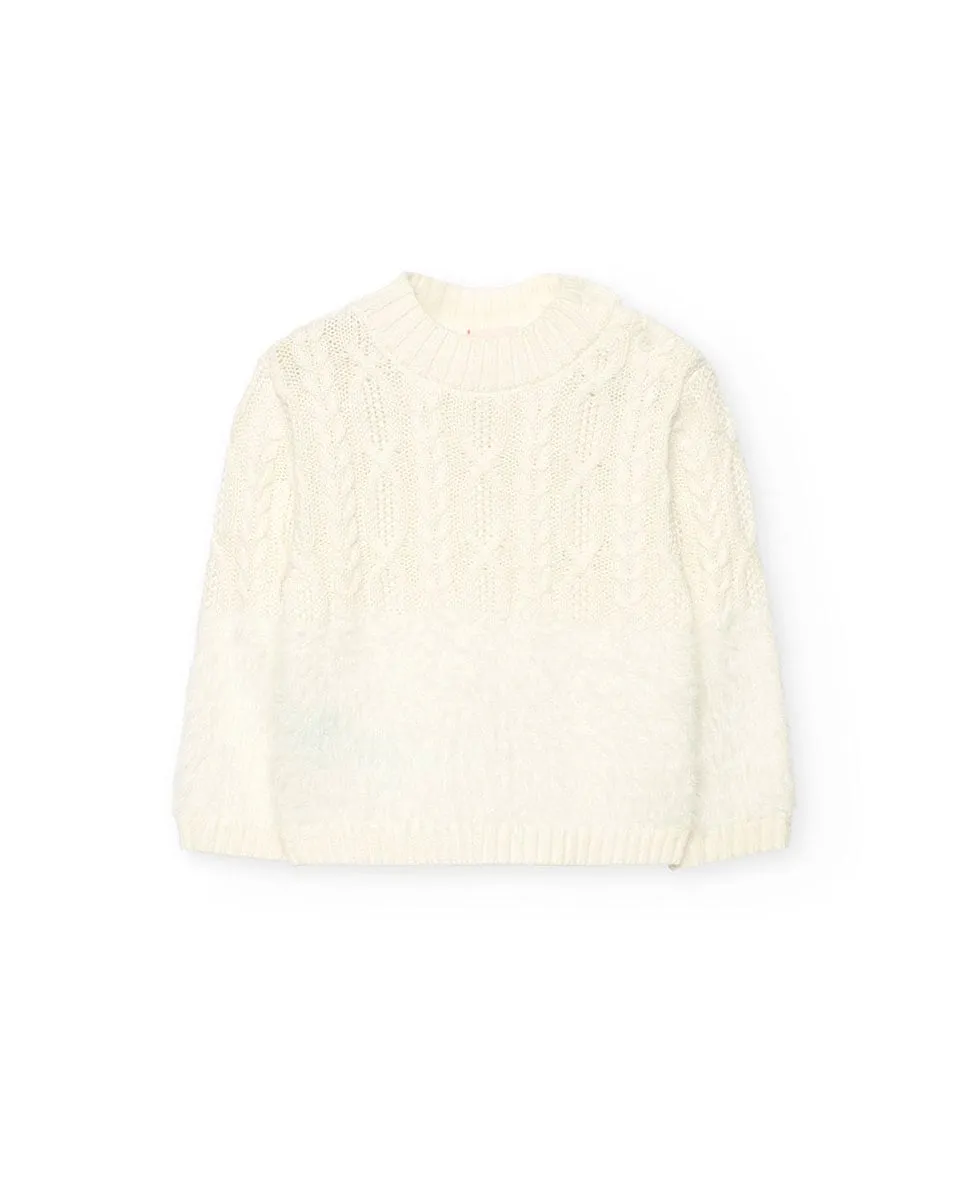 Детский джемпер с косами и круглым вырезом Boboli, белый
Детский джемпер с косами и круглым вырезом Boboli, белый