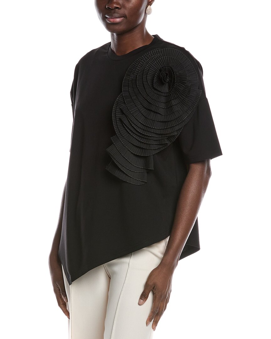 Футболка с цветком Gracia, черный 
Футболка с цветком Gracia, черный