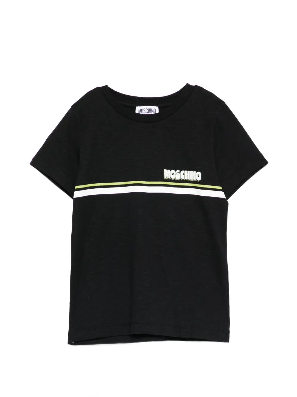 Футболка с полосатым узором Moschino Kids, черный
Футболка с полосатым узором Moschino Kids, черный