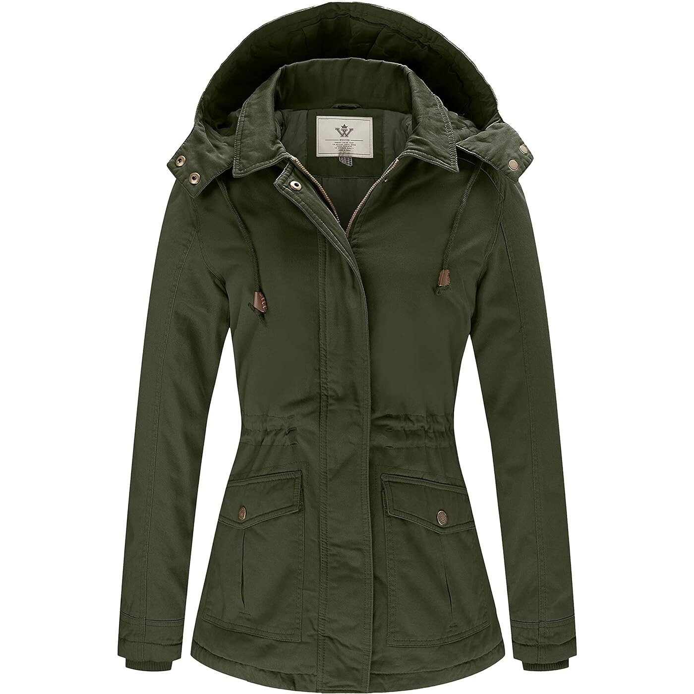 Парка WenVen Winter Thicken Cotton Warm With Removable Hood, зеленый
Парка WenVen Winter Thicken Cotton Warm With Removable Hood, зеленый