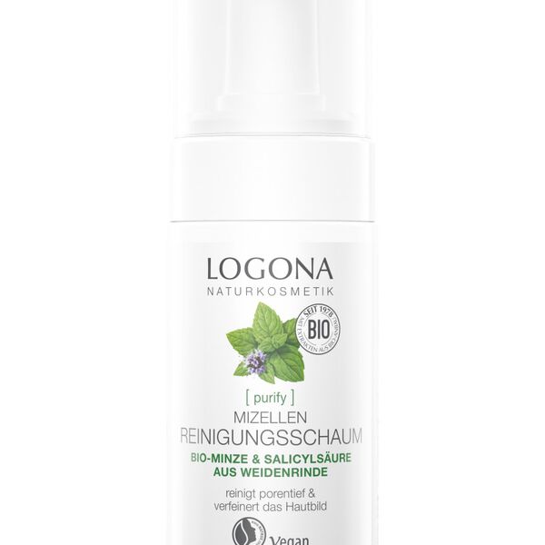 Мицеллярная очищающая пенка с органической мятой и салициловой кислотой из коры ивы, 100 мл Logona
Мицеллярная очищающая пенка с органической мятой и салициловой кислотой из коры ивы, 100 мл Logona