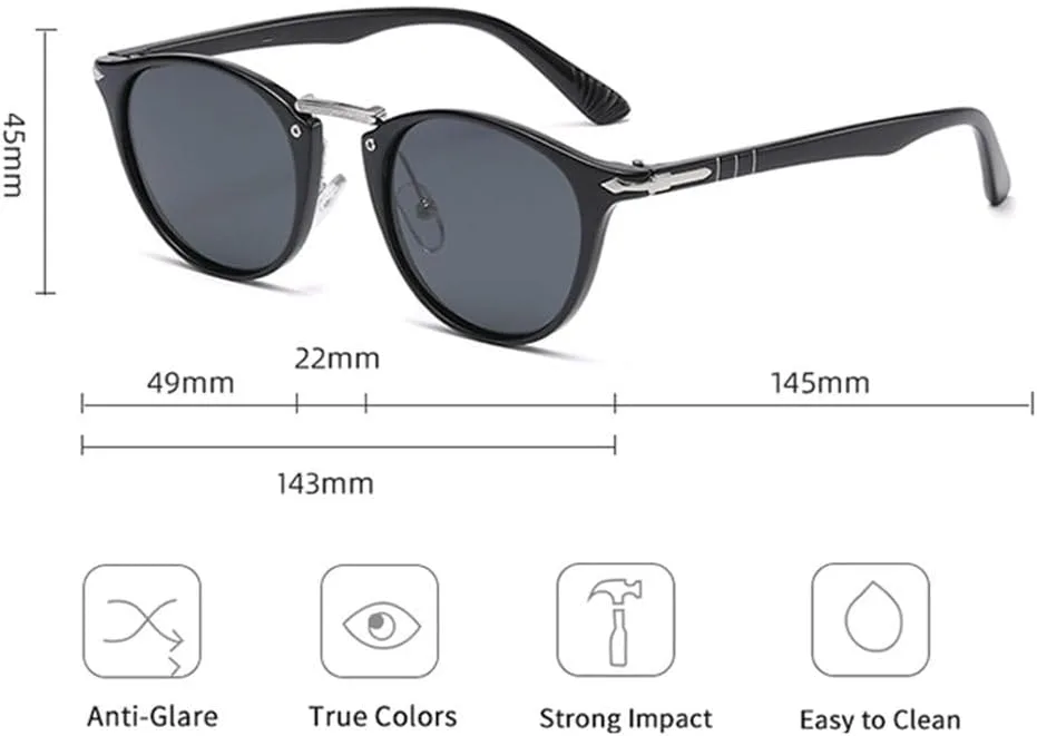 Винтажные круглые поляризованные солнцезащитные очки для женщин и мужчин, очки для вождения, защита от УФ-излучения UV400 и синего света KTUCN, Brown Brown
Винтажные круглые поляризованные солнцезащитные очки для женщин и мужчин, очки для вождения, защита от УФ-излучения UV400 и синего света KTUCN, Brown Brown