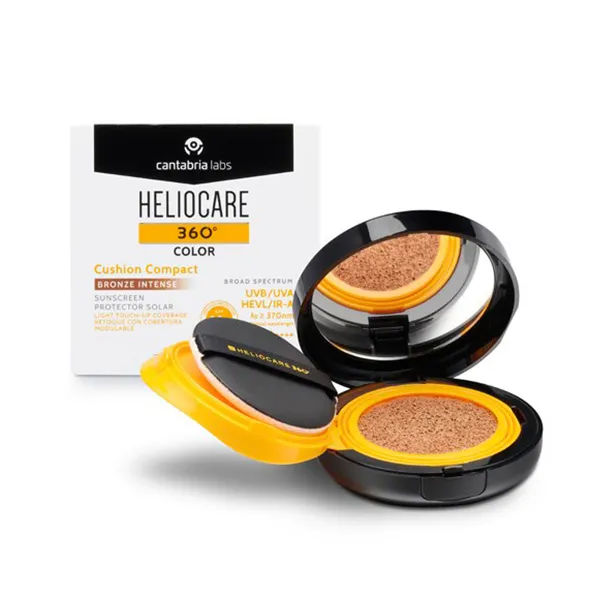 Солнцезащитный крем с цветом 360º Cushion Compact Bronze Intense Spf50 Heliocare, 15 g
Солнцезащитный крем с цветом 360º Cushion Compact Bronze Intense Spf50 Heliocare, 15 g