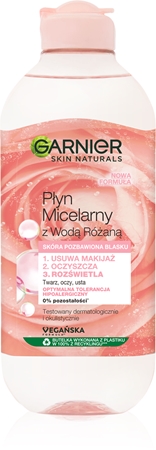 Мицеллярная вода с розовой водой Garnier Skin Naturals Płyn Micelarny 3w1, 400 ml
Мицеллярная вода с розовой водой Garnier Skin Naturals Płyn Micelarny 3w1, 400 ml