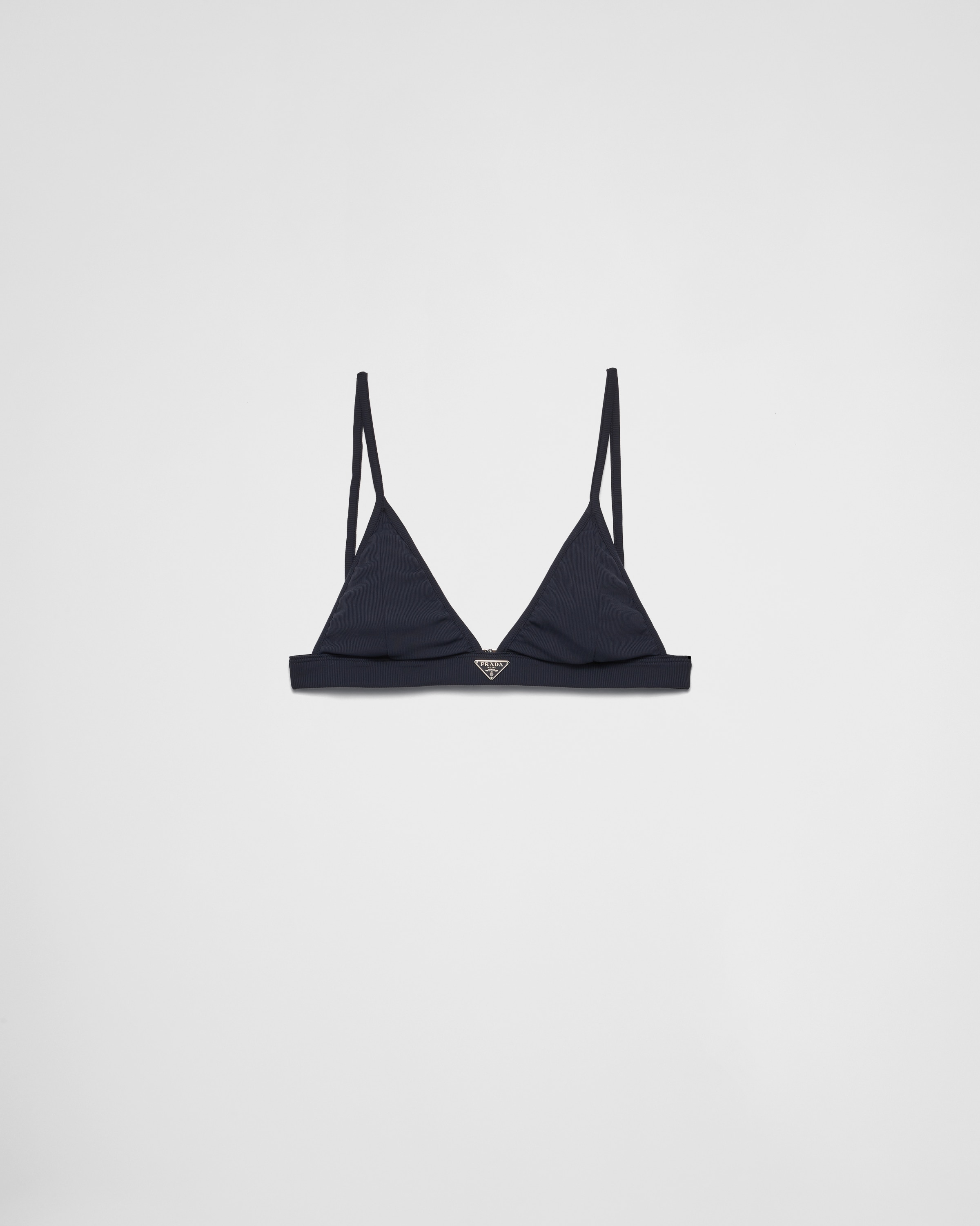 Топ-бралетт бикини из трикотажа в рубчик Prada, темно-синий
Топ-бралетт бикини из трикотажа в рубчик Prada, темно-синий