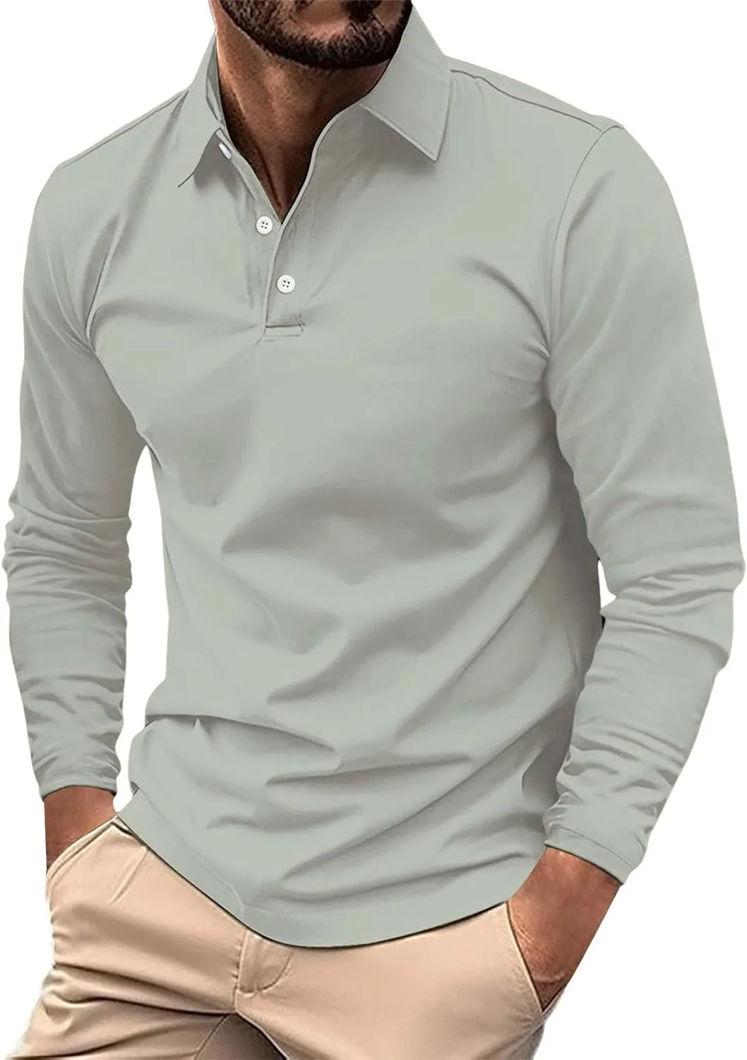 Мужская поло с длинным рукавом Slim Fit
Мужская поло с длинным рукавом Slim Fit