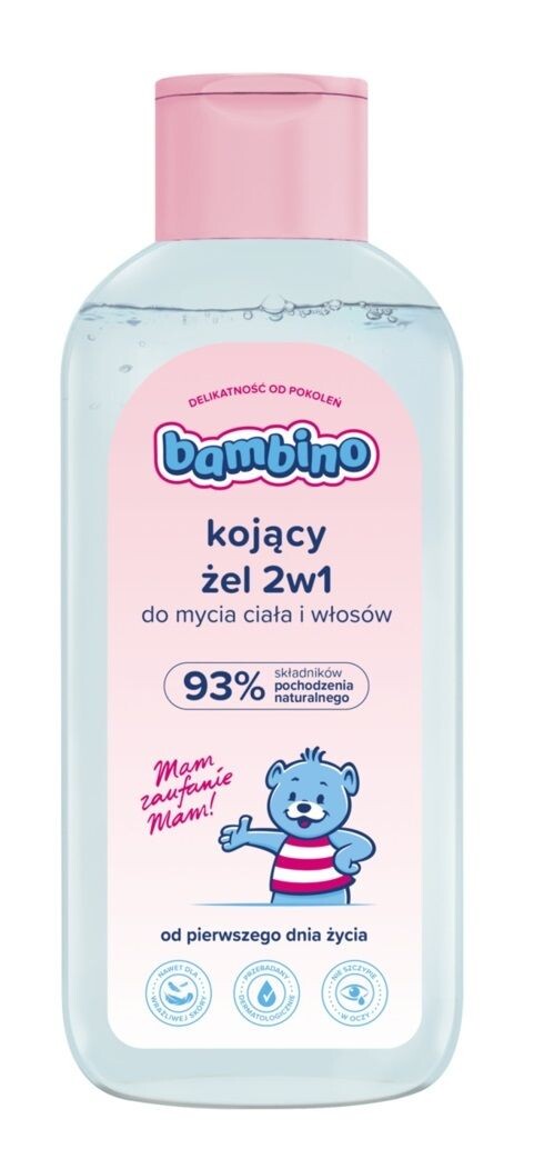 Bambino 2w1 гель для мытья тела и волос детский, 400 ml
Bambino 2w1 гель для мытья тела и волос детский, 400 ml