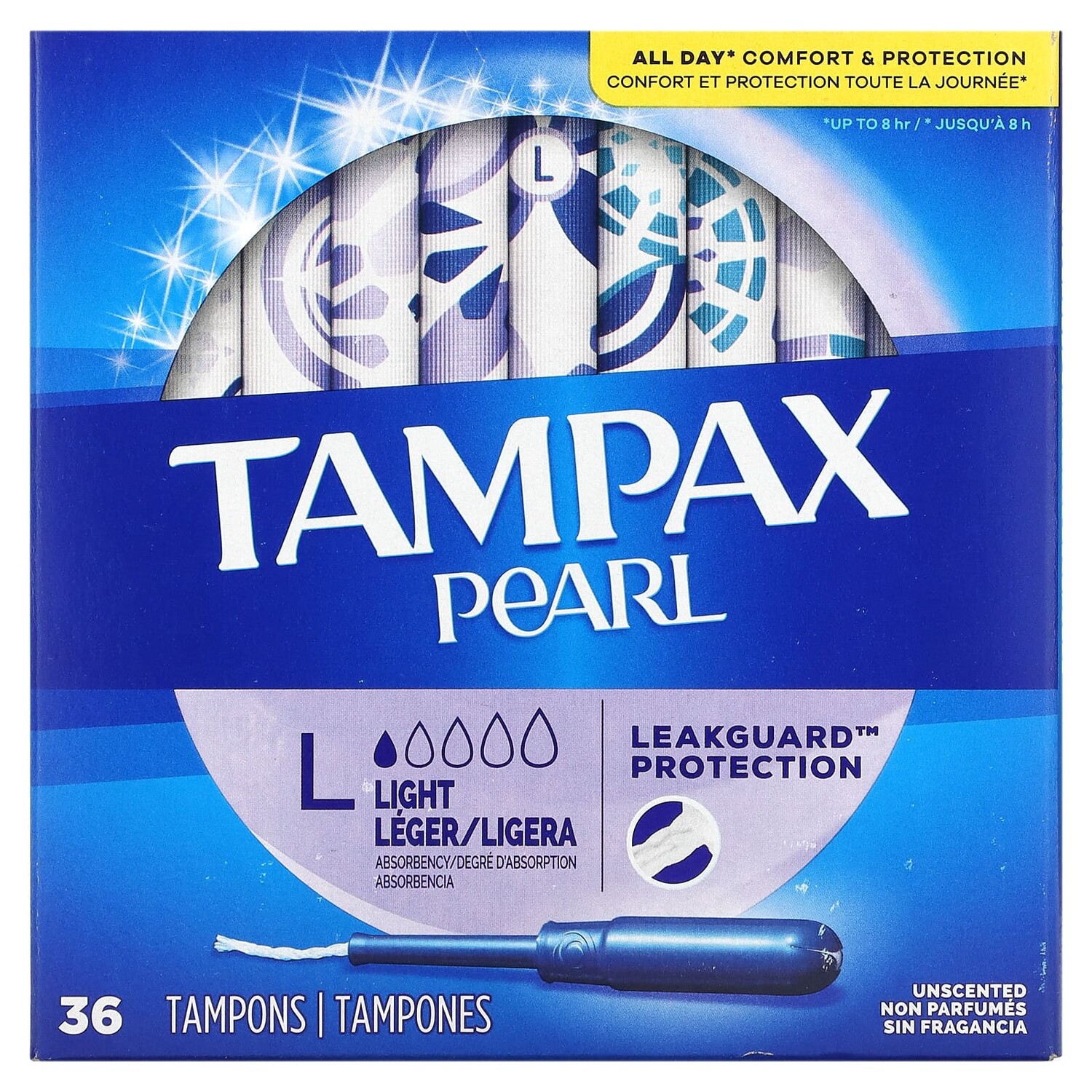 Тампоны Tampax легкие, 36 тампонов
Тампоны Tampax легкие, 36 тампонов