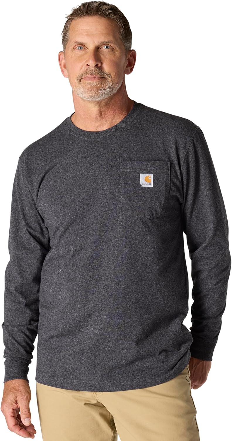 Carhartt мужская рабочая футболка с карманом и длинным рукавом, Carbon Heather
Carhartt мужская рабочая футболка с карманом и длинным рукавом, Carbon Heather