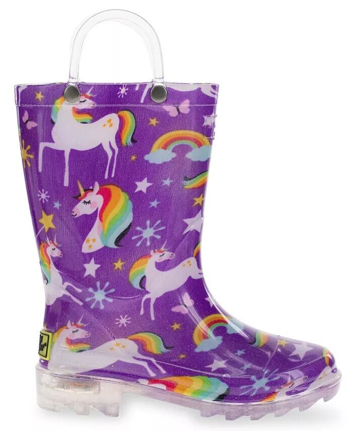 Дождевики с подсветкой Rainbow Unicorn для малышей и маленьких девочек Western Chief, фиолетовый
Дождевики с подсветкой Rainbow Unicorn для малышей и маленьких девочек Western Chief, фиолетовый