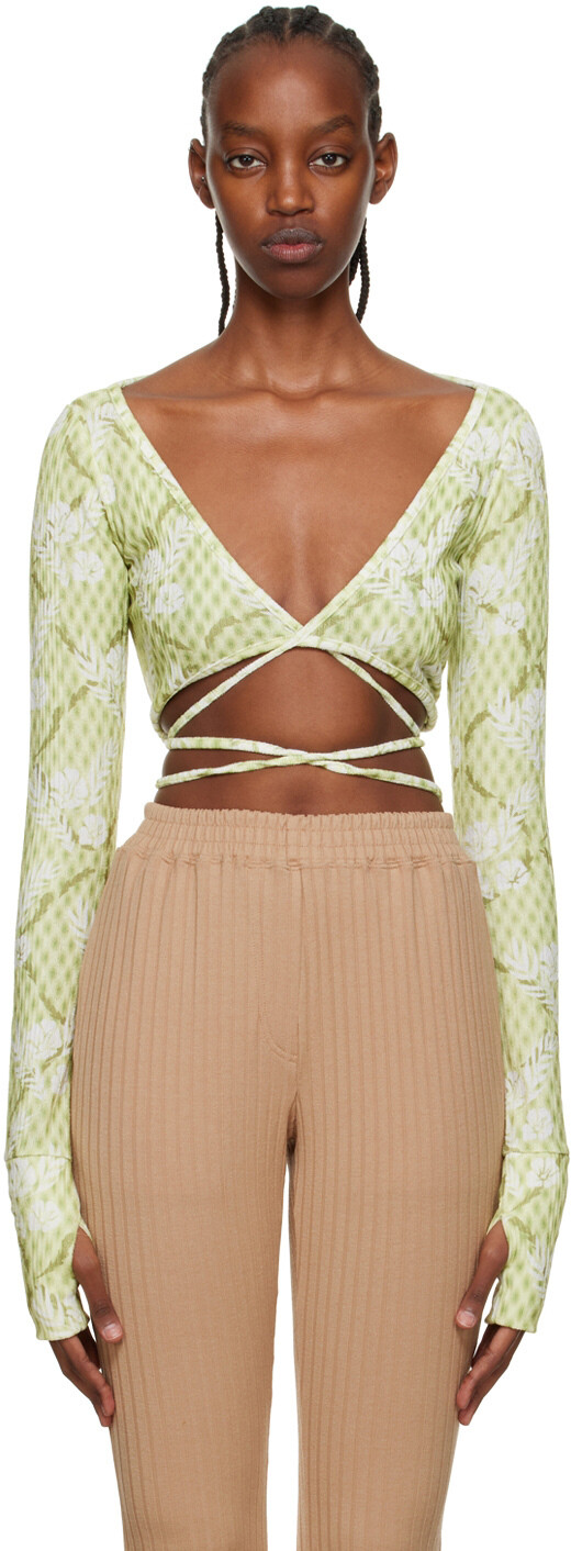 Зеленый кардиган с завязками на завязках Kijun
Зеленый кардиган с завязками на завязках Kijun