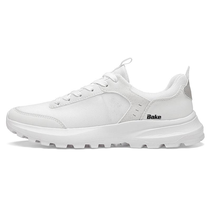 Дышащие и износостойкие низкие повседневные туфли для мужчин BAKE, White
Дышащие и износостойкие низкие повседневные туфли для мужчин BAKE, White
