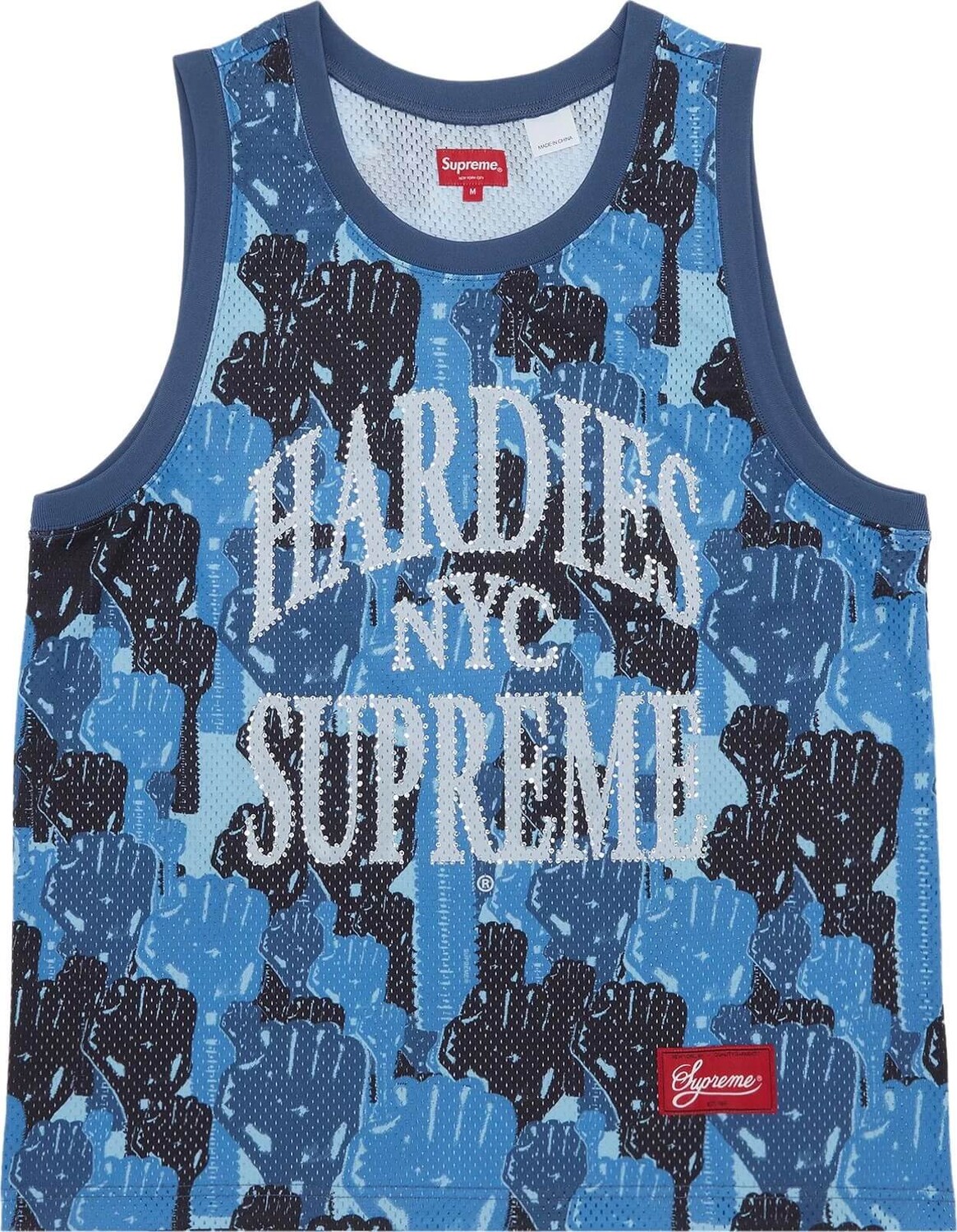 Баскетбольная майка Supreme x Hardies Camo, синий
Баскетбольная майка Supreme x Hardies Camo, синий